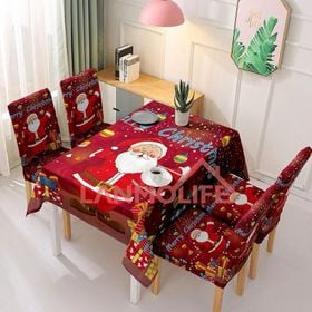 Pack Fundas de Sillas + Mantel Navideño🎅